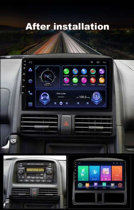 9" Android 13 CarPlay Head Unit GPS Video Radio Sat Navi For Honda CRV 2002-2006