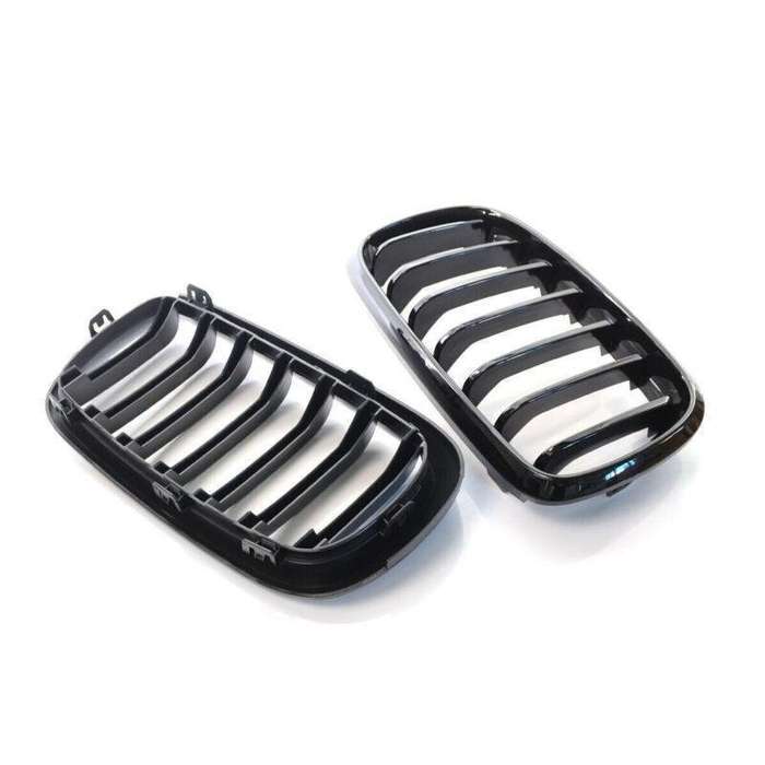 Pair Gloss Black M Sport Front Kidney Grill Grille Fit For BMW X5 F15 15-17 SUV