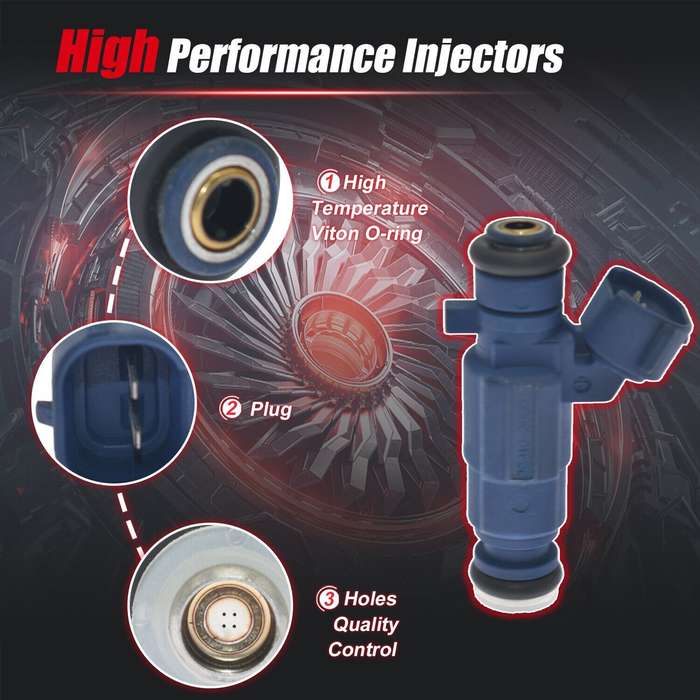 4PCS Fuel Injectors Nozzle Compatible 2010 2011 Kia Soul 1.6L L4 #35310-2B000