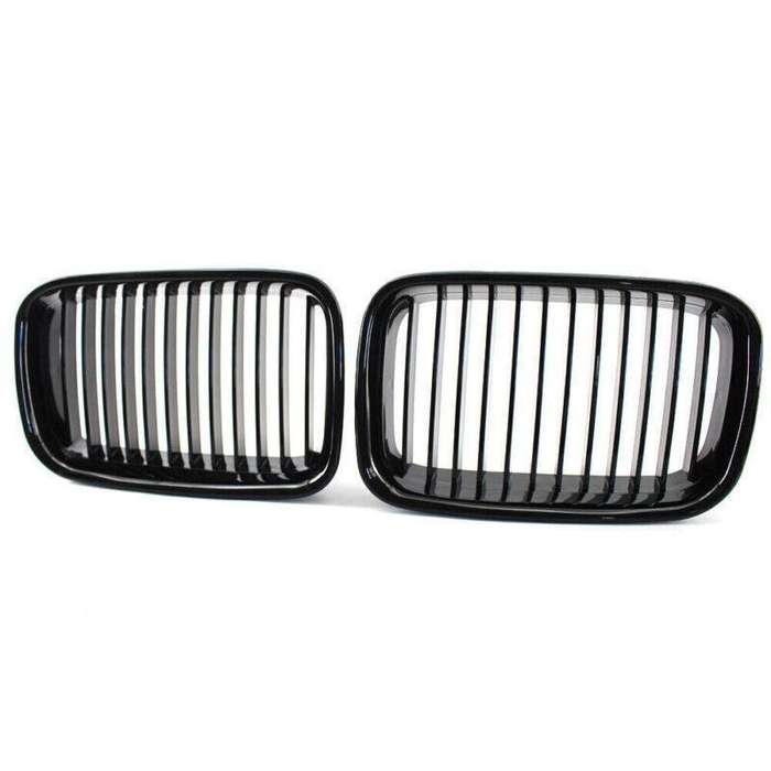 1 Pair Glossing Black Front Center Kidney Grille Fit For BMW 3-Series E36 92-96
