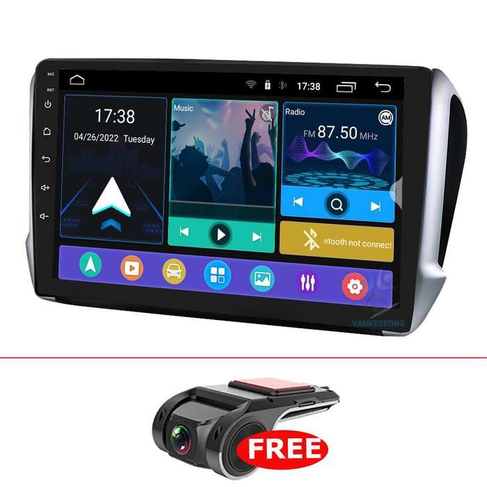 10.1" Android 10 Touch Screen Head Unit GPS Car Radio For Peugeot 2008 2013-2020