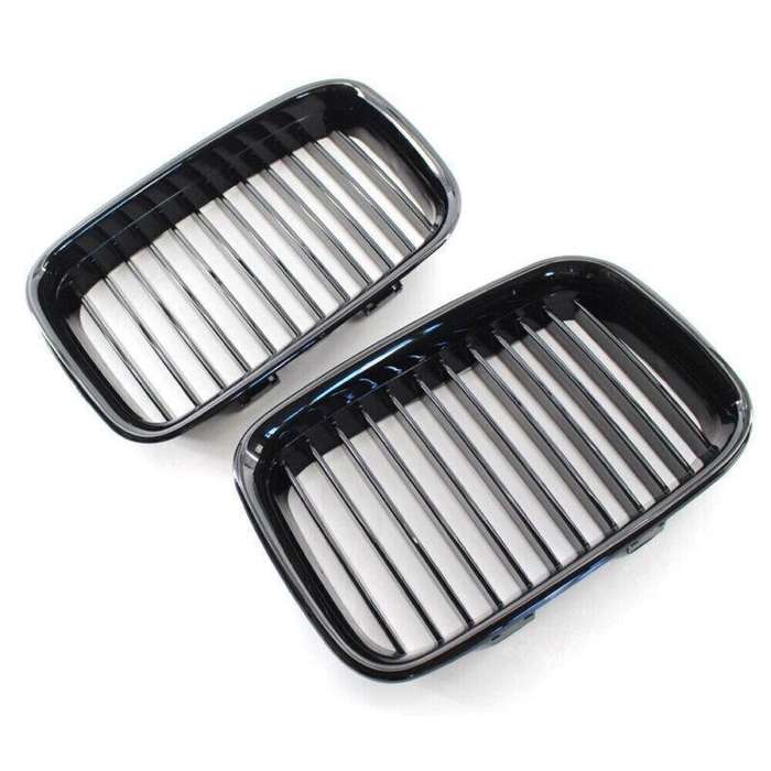 1 Pair Glossing Black Front Center Kidney Grille Fit For BMW 3-Series E36 92-96