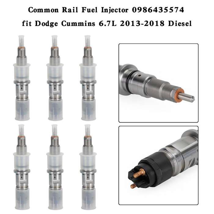 6Pcs Diesel Fuel Injector Compatible Cummins Dodge Ram 6.7L 2011-2012 0445120188