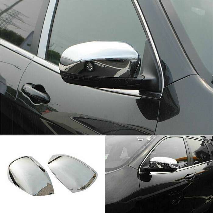 2P For Jeep Cherokee 2014-2021 Chrome Side Door Rearview Mirror Decor Cover Trim