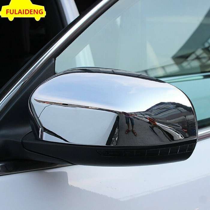 2P For Jeep Cherokee 2014-2021 Chrome Side Door Rearview Mirror Decor Cover Trim
