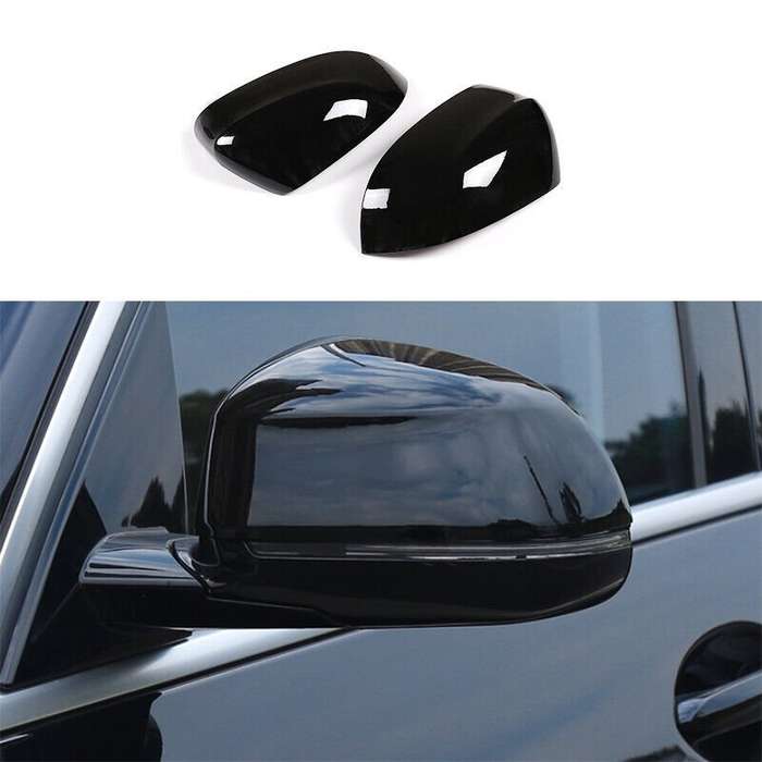 Fit For BMW X5 F15 X6 2014-2017 2018 ABS Black Rear View Side Mirror Cover Trim
