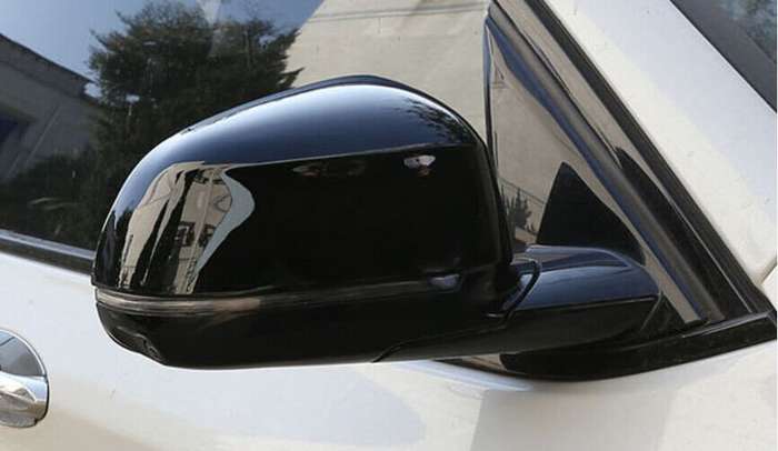 Fit For BMW X5 F15 X6 2014-2017 2018 ABS Black Rear View Side Mirror Cover Trim