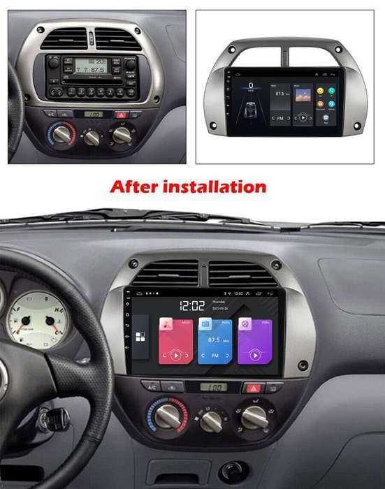 Android 13 CarPlay Car Stereo Radio For Toyota RAV4 2001-2006 Head Unit GPS NAVI