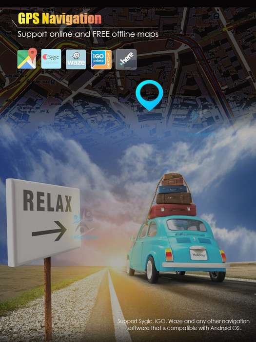 13.3" 64GB Android 12 Doppel DIN CarPlay 4G Bluetooth DAB+ Autoradio GPS Sat Nav
