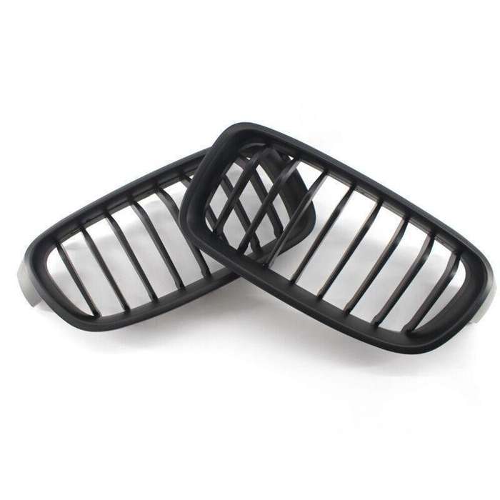 2X/Set Flat Black 8 Slat Front Grille Fits for BMW F30 F31 Sedan Wagon 2012-2017