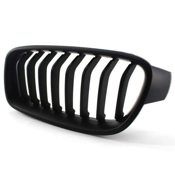 2X/Set Flat Black 8 Slat Front Grille Fits for BMW F30 F31 Sedan Wagon 2012-2017