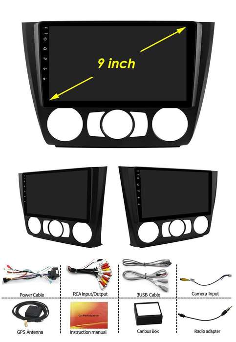 9" Car Radio for BMW E81 E82 E87 E88 Android12 Head Unit Wifi Stereo GPS BT DAB+