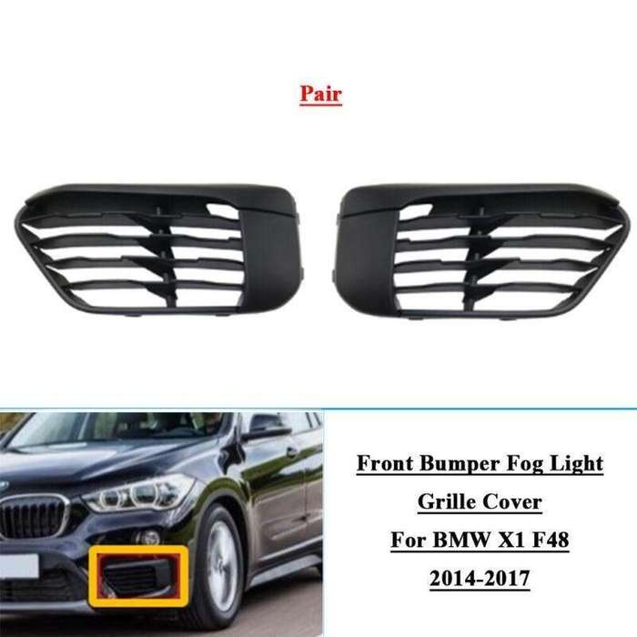 2x Front Bumper Fog Light Grille Cover For BMW X1 F48 2014-2017 LR 51117453981/2