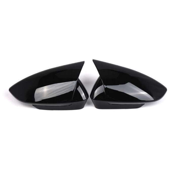 2x Rear View Wing Mirror Cover Caps For VW ID.4 VW ID.5 2021-2024 Gloss Black