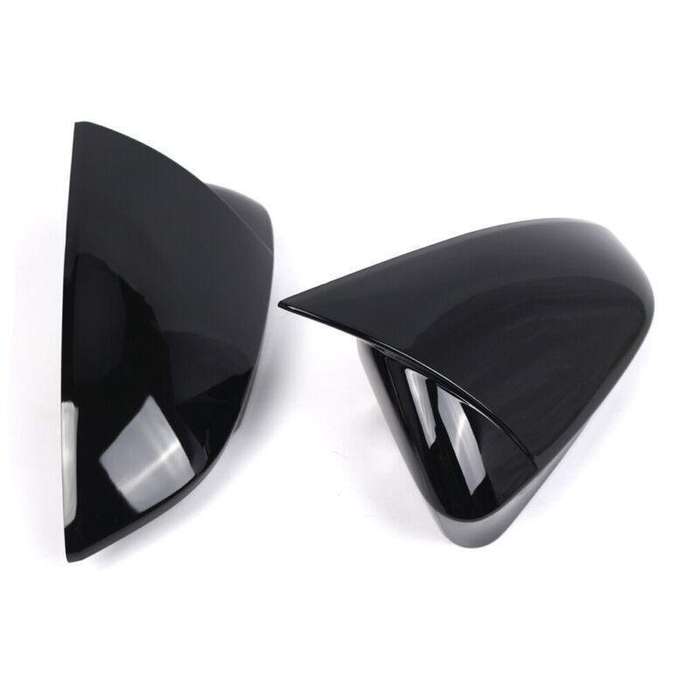 2x Rear View Wing Mirror Cover Caps For VW ID.4 VW ID.5 2021-2024 Gloss Black