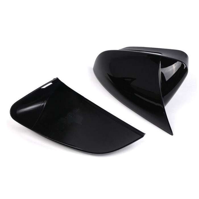 2x Rear View Wing Mirror Cover Caps For VW ID.4 VW ID.5 2021-2024 Gloss Black
