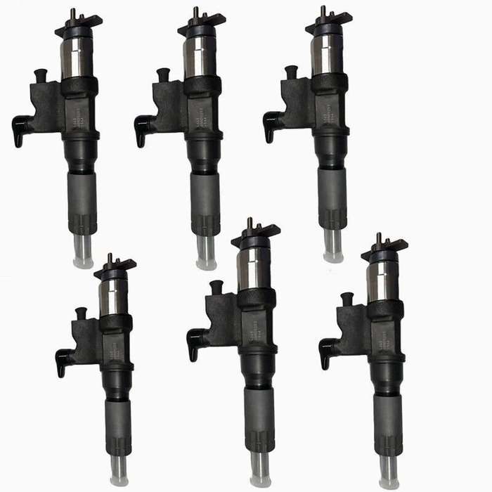6PCS Diesel Injector Compatible Isuzu 7.8L Engine Model 6HK1 Vehicle 095000-5361