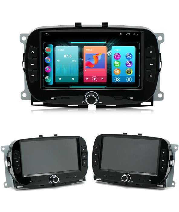 7" 32GB Android 12 Head Unit BT CarPlay Sat Nav GPS Radio For Fiat 500 2016-2019