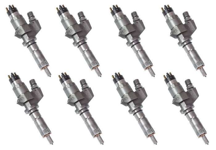 Compatible 6.6L Duramax LB7 Fuel Injectors 8x 0445120008 2001 2002 2003 2004 M