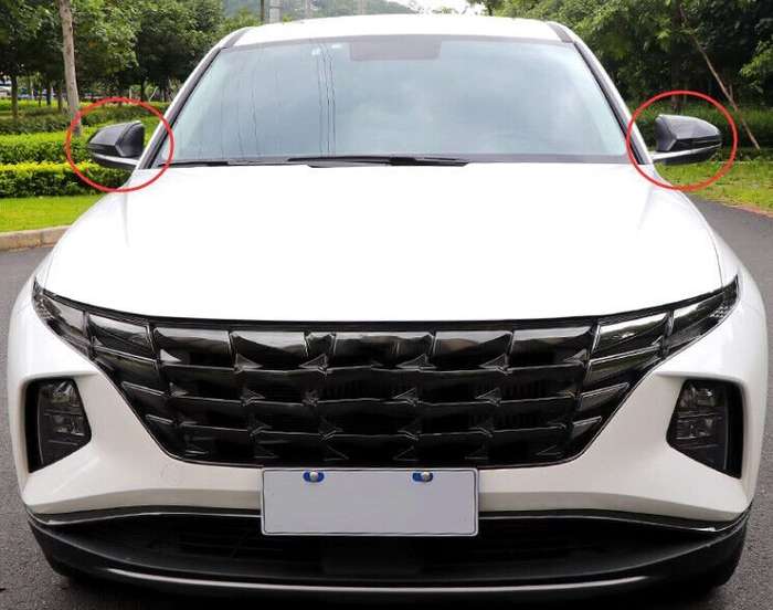 For Hyundai Tucson 2022-2024 Style Carbon Fiber Rear View Side Door Mirror Cover