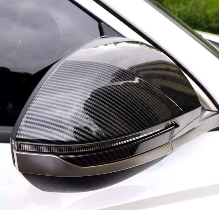 For Hyundai Tucson 2022-2024 Style Carbon Fiber Rear View Side Door Mirror Cover
