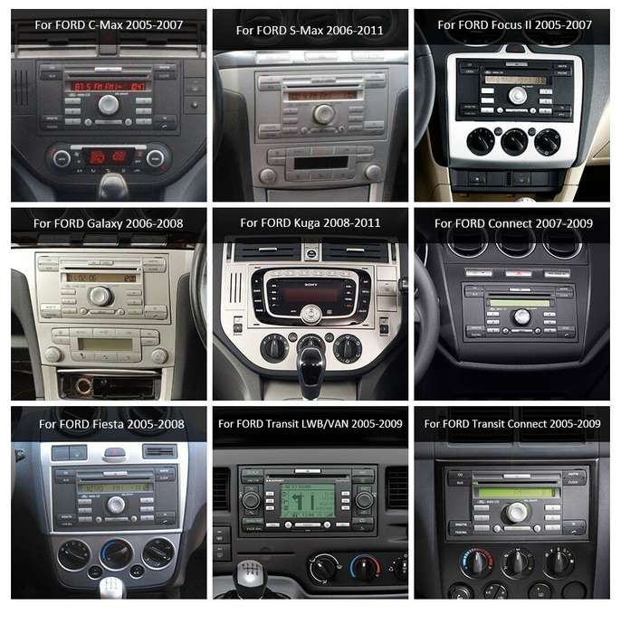 Android12 Head Unit GPS BT CarPlay Car Radio for FORD Fiesta Connect Kuga Galaxy