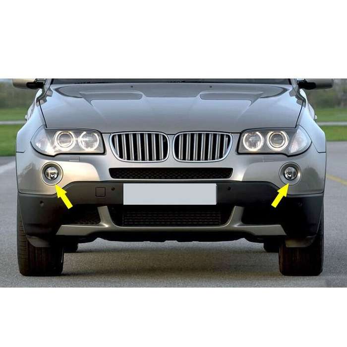 Pair Fog Lamp Bezel LH RH Fog Light Cover Ring Fit For 2007-2010 BMW X3 E83 LCI