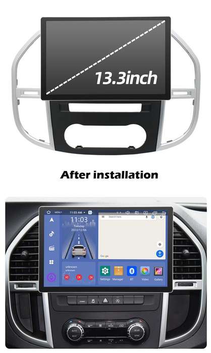 13.3" 8-Core 64GB Android 12 Car Radio For Mercedes-Benz Vito W447 2014-2020 GPS