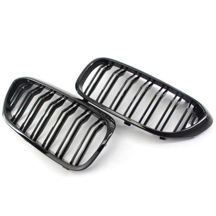 Pair of Gloss Black Front Grille Grill Fit For BMW 5-Series G30 2017