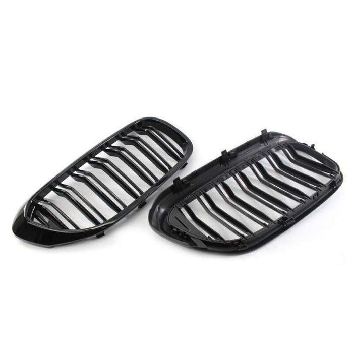 Pair of Gloss Black Front Grille Grill Fit For BMW 5-Series G30 2017