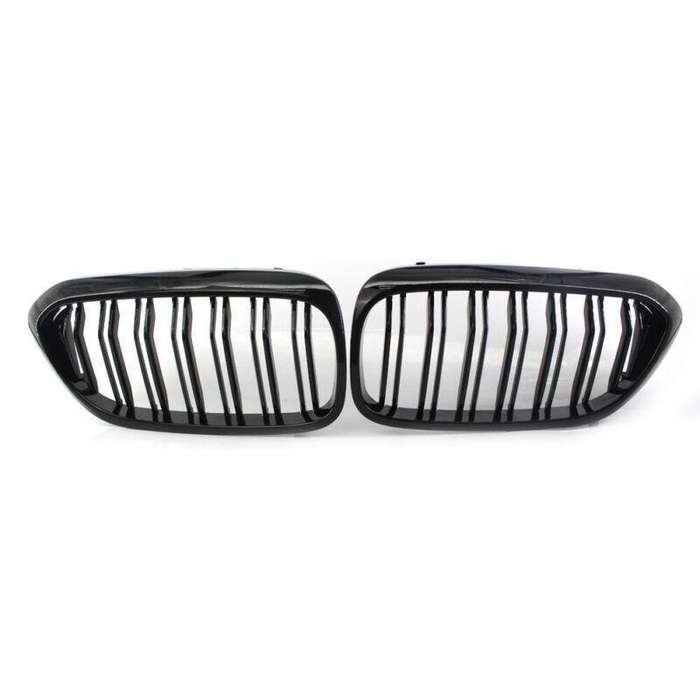 Pair of Gloss Black Front Grille Grill Fit For BMW 5-Series G30 2017