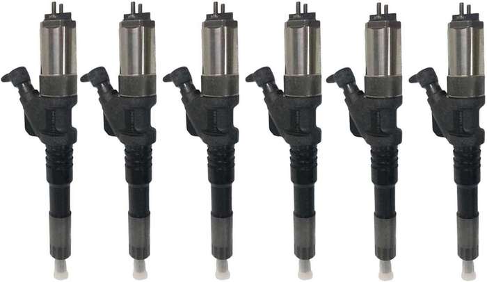 6pcs New Common Rail Injector 095000-0800 Compatible with Komatsu SAA6D125E-3