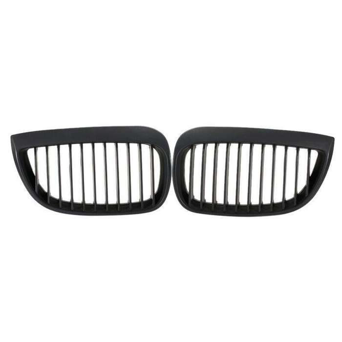 PAIR OF Matte BLACK KIDNEY GRILLES FIT FOR BMW E87 1 SERIES 04-07