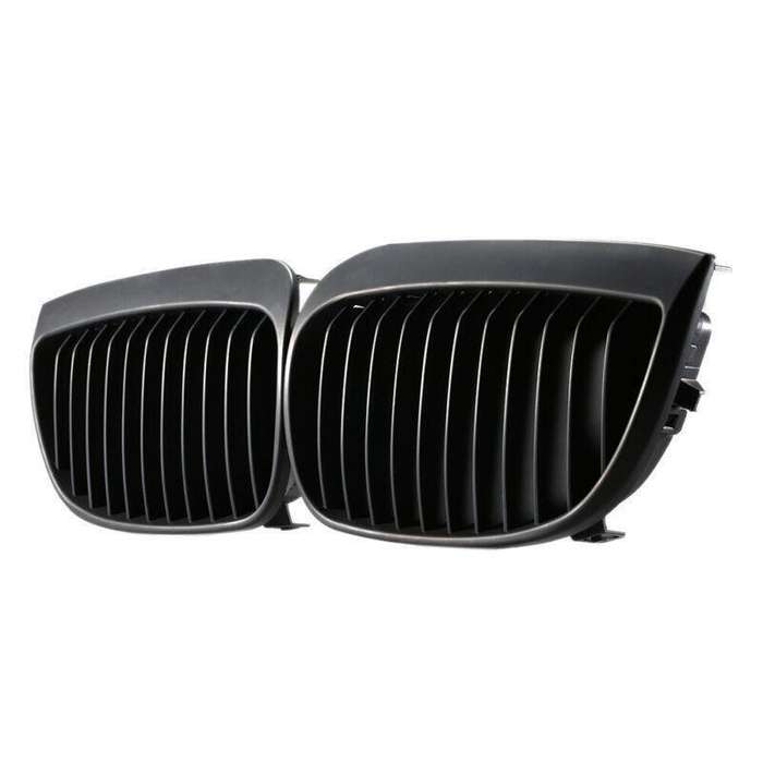 PAIR OF Matte BLACK KIDNEY GRILLES FIT FOR BMW E87 1 SERIES 04-07