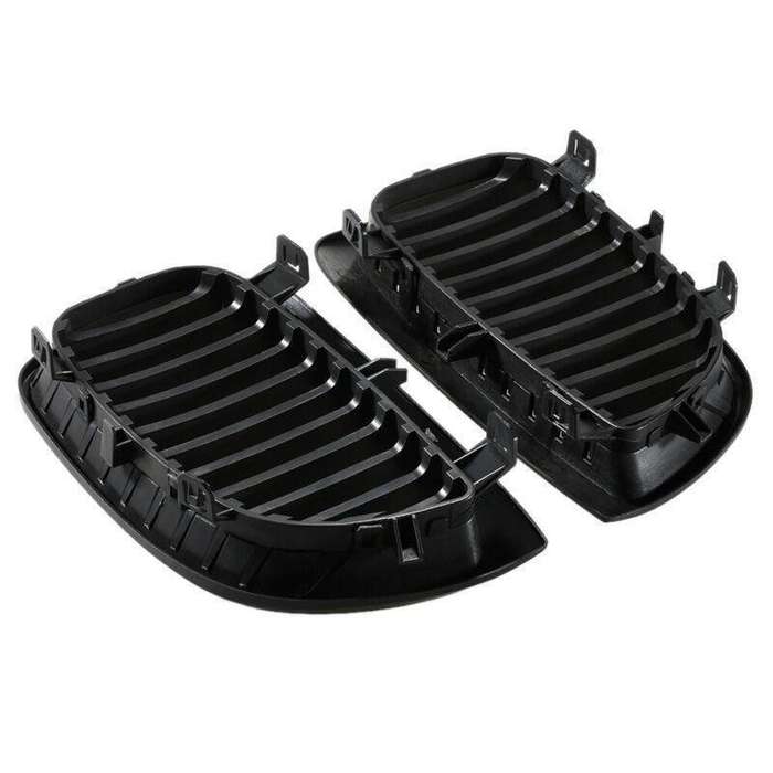 PAIR OF Matte BLACK KIDNEY GRILLES FIT FOR BMW E87 1 SERIES 04-07