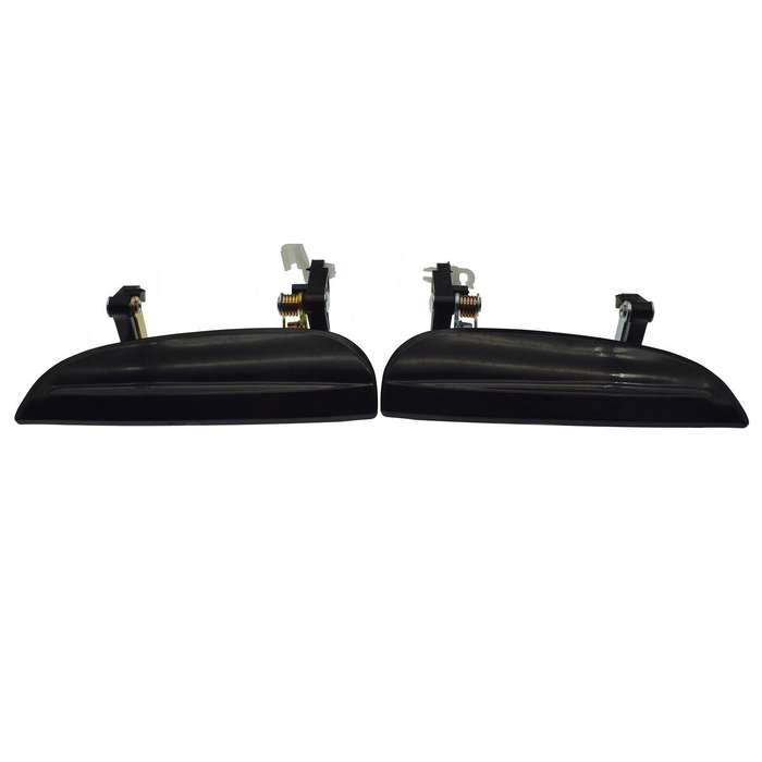 Front Left &amp; Right Exterior Outside Door Handles Black Pair For 2003-05 Kia Rio