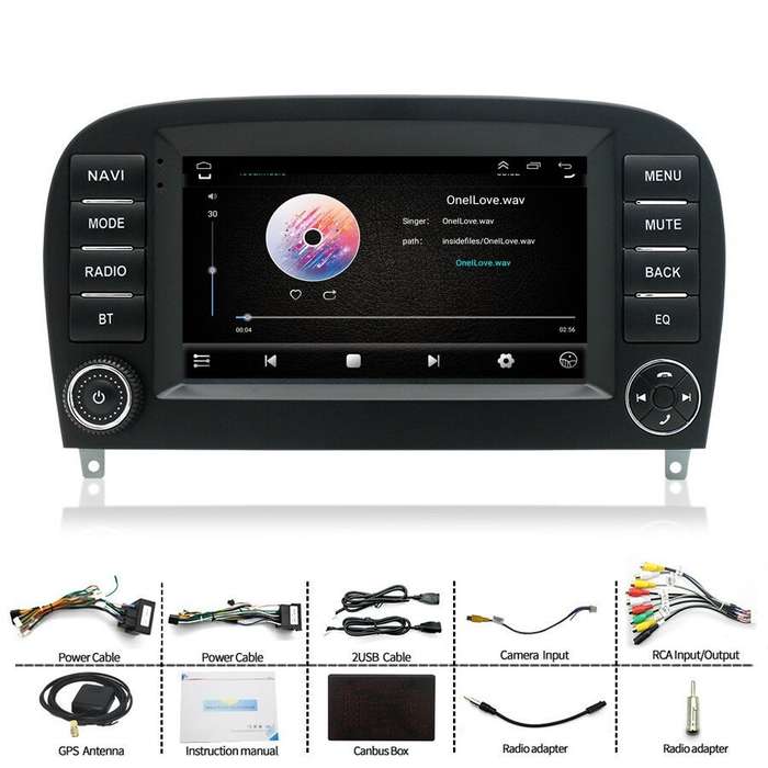 Android13 Touchscreen Autoradio GPS CarPlay For Mercedes SL R230 SL350 2005-2011