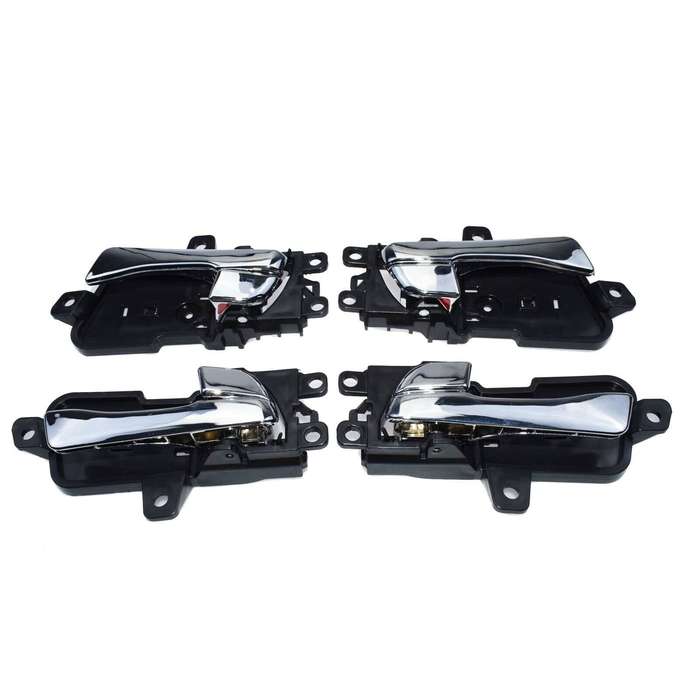 Left &amp; Right Inside Interior Door Handle 4Pcs Chrome For Hyundai Sonata 2011-15