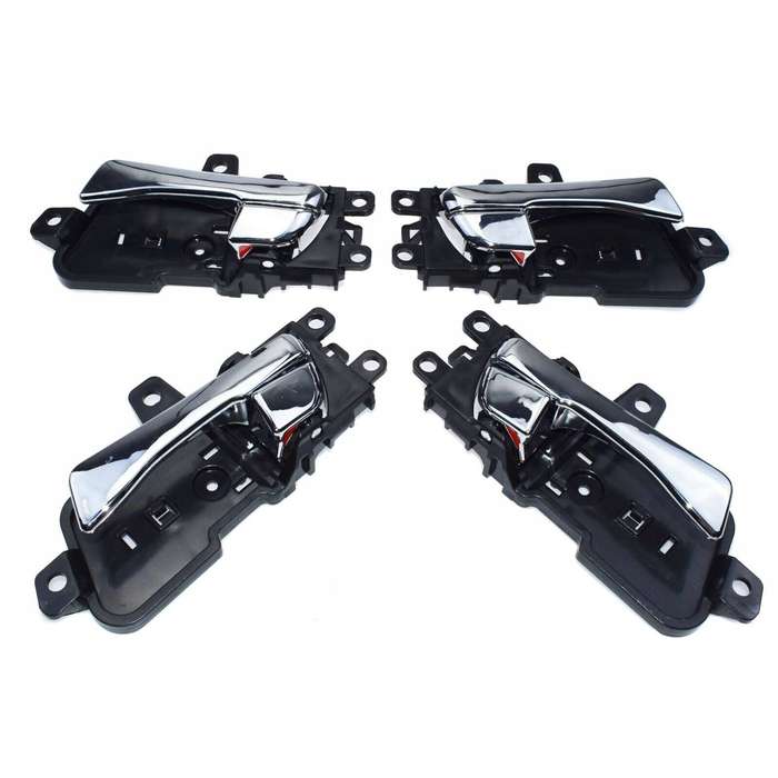 Left &amp; Right Inside Interior Door Handle 4Pcs Chrome For Hyundai Sonata 2011-15