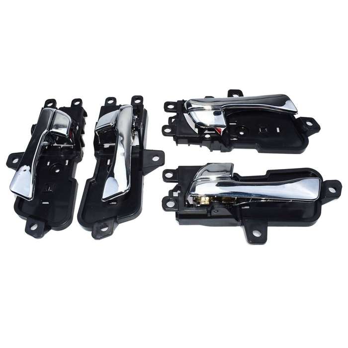 Left &amp; Right Inside Interior Door Handle 4Pcs Chrome For Hyundai Sonata 2011-15