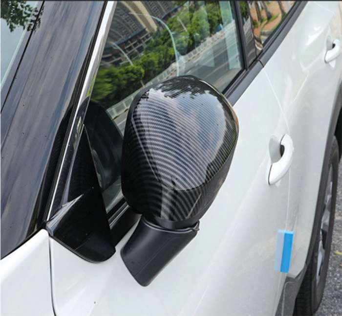 For Nissan Rogue 2021-2023 Carbon fiber Side Door Rearview Mirror Cover cap trim
