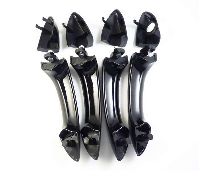 4Pcs Black Outside Door Handle Front Rear Left Right 51218257737 For Bmw X5 E53