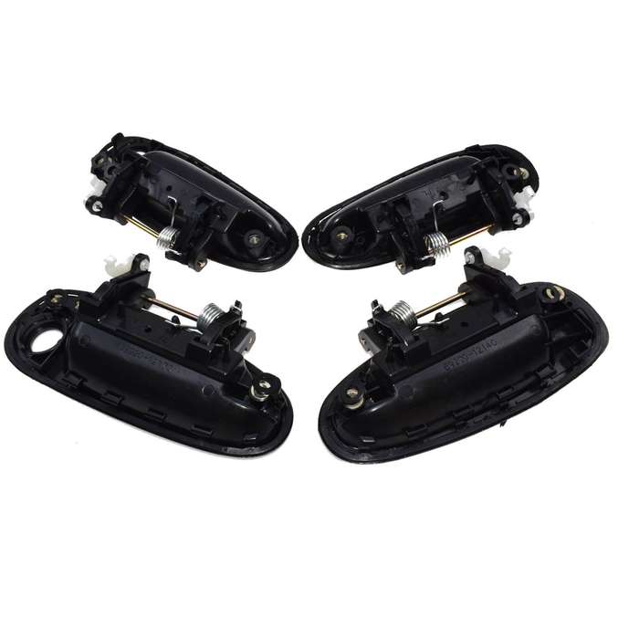 For TOYOTA COROLLA 93-97 Outside Door Handle Front Rear Left Right Black 4Pcs