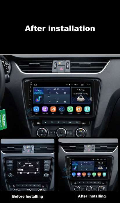 10.1" CarPlay Android Auto Radio GPS Head Unit Navi for Skoda Octavia 2013-2018