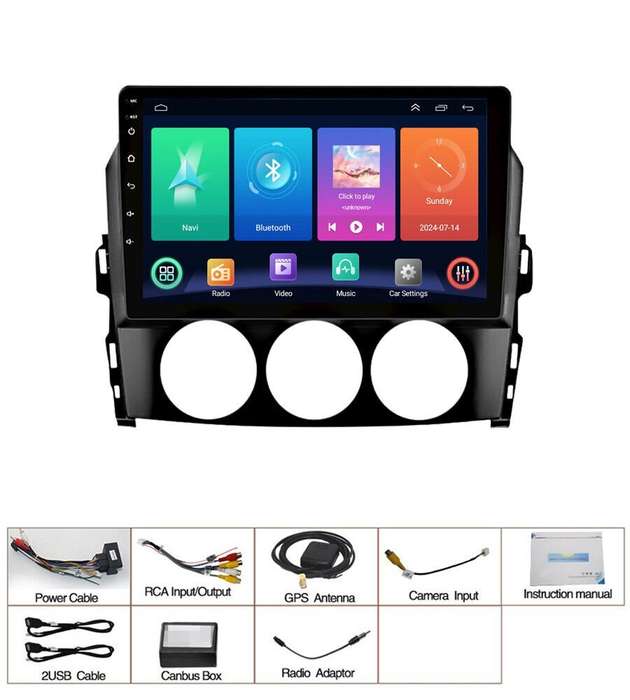 9" Android 13 GPS For Mazda MX-5 2008-2015 CarPlay Autoradio Wifi Sat Nav BT DAB