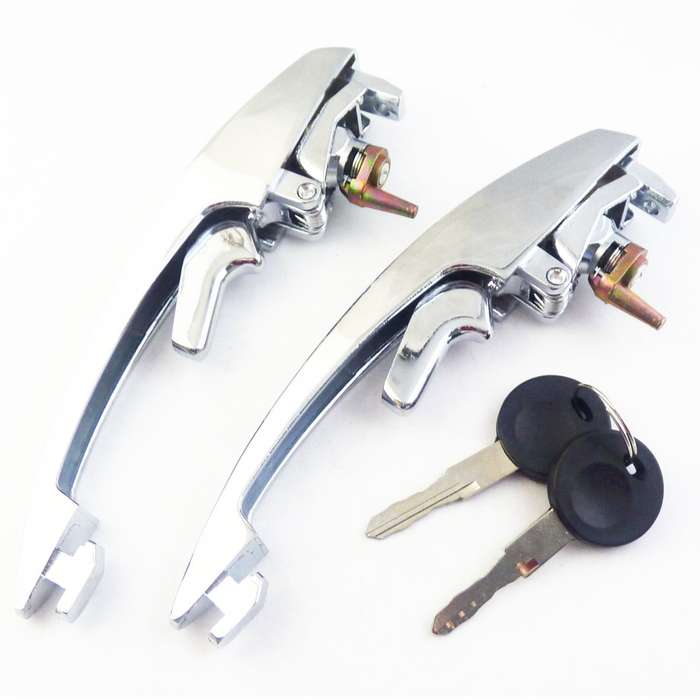 FOR VW Beetle 1968-1979 OUTER DOOR HANDLE FRONT KEYED ALIKE 113898205M 2Pcs New