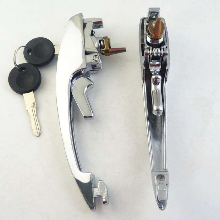 FOR VW Beetle 1968-1979 OUTER DOOR HANDLE FRONT KEYED ALIKE 113898205M 2Pcs New