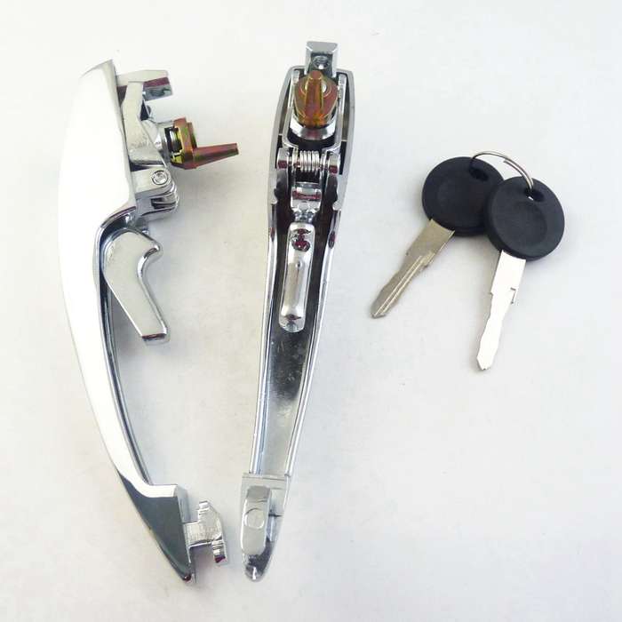 FOR VW Beetle 1968-1979 OUTER DOOR HANDLE FRONT KEYED ALIKE 113898205M 2Pcs New