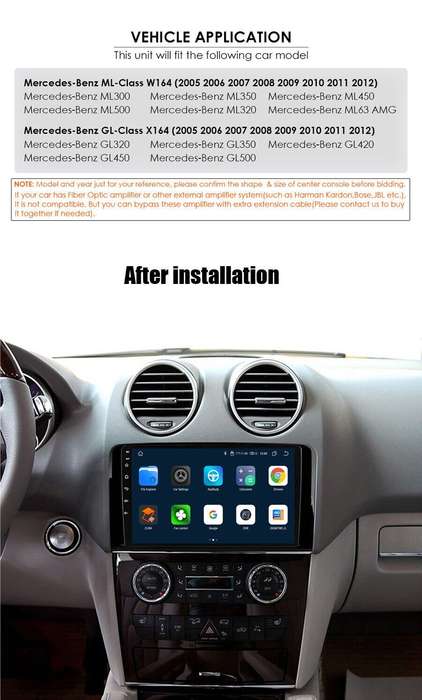 9" Car Stereo for Mercedes GL-Class X164 Android 12 BT5.0 GPS Carplay DAB+Radio