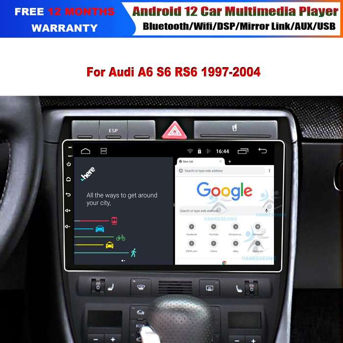 For Audi A6 S6 RS6 1997-2004 Android12 Car Stereo DAB Radio SatNav GPS Head Unit